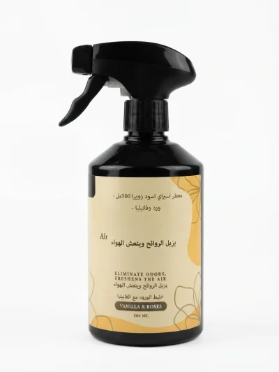 معطر الجو والمنسوجات الساحر ROSERAIÉ (روزيرا) بتركيبة ورد وفانيليا (Vanilla & Roses) بحجم 500 مل،