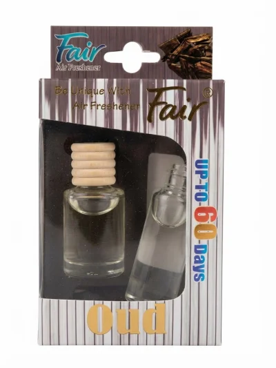 معطر الجو الزجاجي المعلق للسيارات Fair Oud برائحة العود الفاخر،