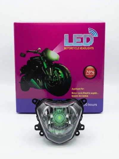 فانوس دراجة نارية 8 ليد (LED) عالي الجودة، يتميز بإضاءة قوية ووافرة للطاقة بنسبة 70%
