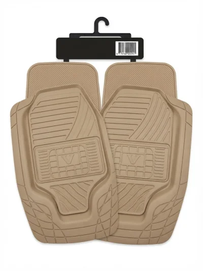 دعاسة سيارة شاملة (Universal Car Mat) بلون بيج متناسق من علامة فيكتور (Victor)