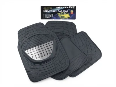 طقم دواسة سيارة شاملة (Universal Car Mat) بالوان مختلفة  بيج أنيق واسو د ولون رمادي من علامة غريب (GHARIB)،