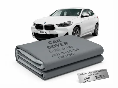 غطاء سيارة فاخر وعالي الجودة مصمم خصيصاً لسيارات بي إم دبليو إكس 2 (BMW X2) من طبقتين متينتين (250G PVC + قطن)