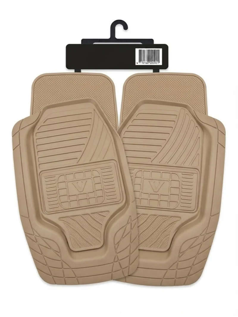 دعاسة سيارة شاملة (Universal Car Mat) بلون بيج متناسق من علامة فيكتور (Victor)