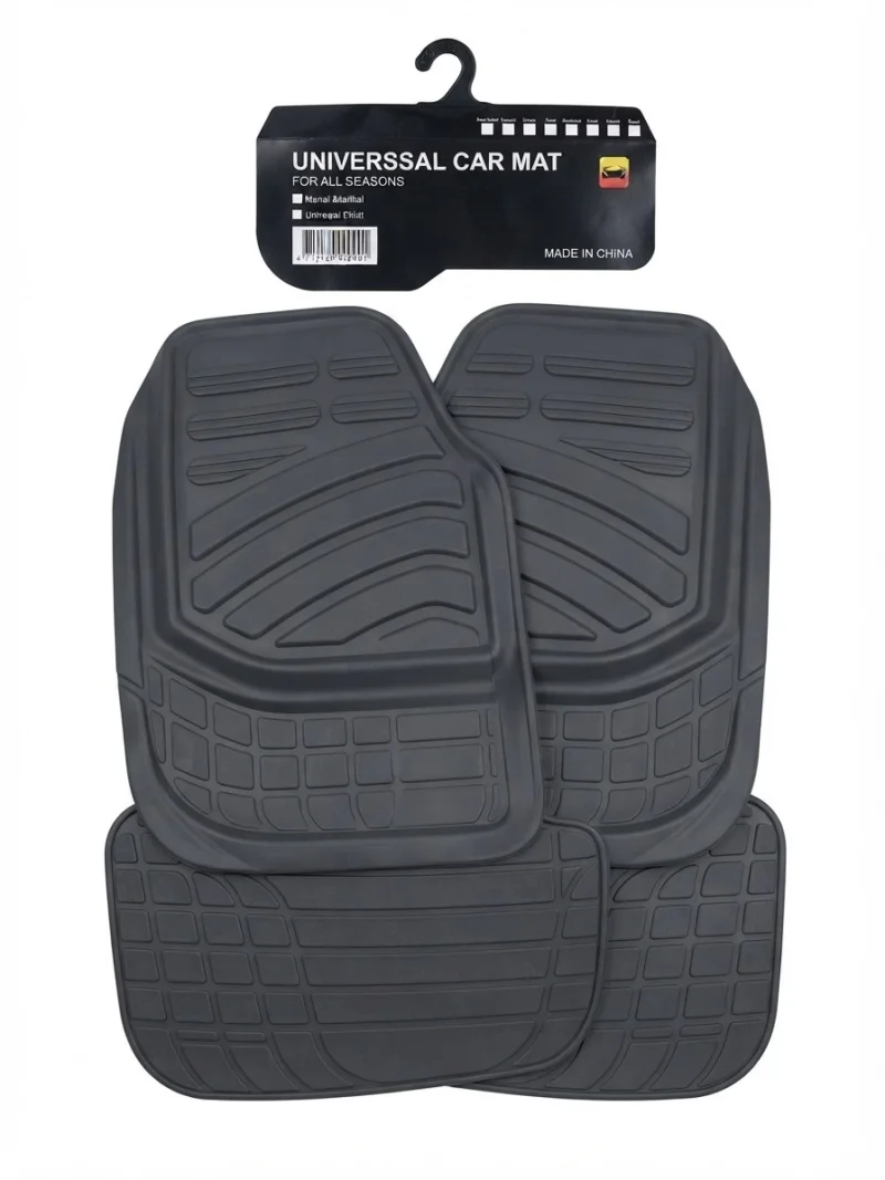 طقم دواسة سيارة شاملة (Universal Car Mat) بالوان مختلفة بيج  واسود ورمادي عملي من علامة غريب (GHARIB)