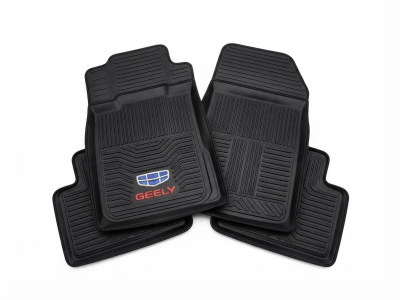 طقم دواسات  سيارة مطاطي متين وعالي الجودة مخصص لسيارات جيلي (Geely) بلون أسود أنيق